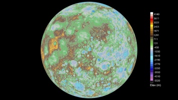 NASA представило первую глобальную топографическую модель Меркурия