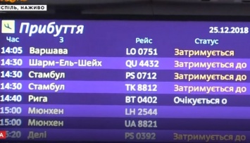 В украинских аэропортах задерживаются рейсы из-за погодных условий: сотни украинцев не могут улететь в Египет