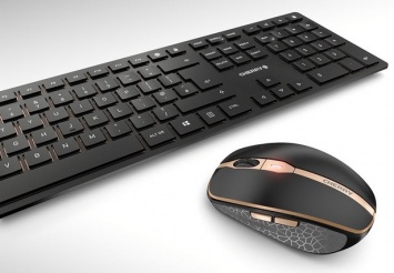 Набор клавиатуры и мышки Cherry DW 9000 Slim подключается по Bluetooth или 2,4 ГГц