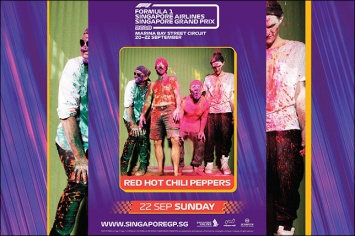 Red Hot Chili Peppers выступят в дни Гран При Сингапура