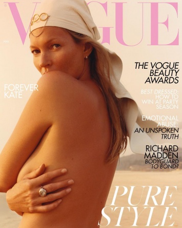 Кейт Мосс в 40-й раз снялась для обложки Vogue UK