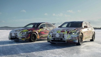 Mercedes показал фанатам новый AMG A45 на снежной трассе