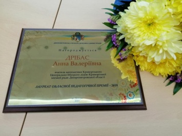Учитель математики из Кривого Рога стала лауреатом областной премии