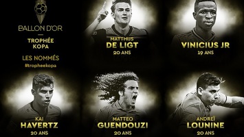 Лунин, де Лигт и другие поборятся за приз лучшего молодого игрока по версии France Footbal