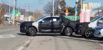 Пикап Hyundai Santa Cruz щеголяет серийным кузовом на первых фото