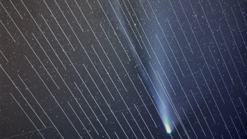 Фото дня: мини-спутники Илона Маска помешали наблюдению за кометой NEOWISE