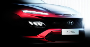 Hyundai показала тизер обновленного кроссовера Kona