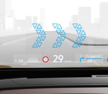 Проекционные дисплеи Volkswagen покажут опасности на дороге