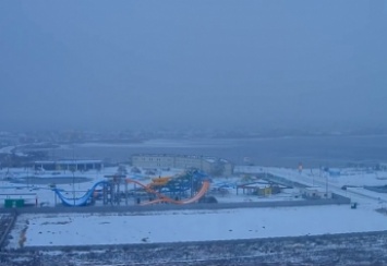 Курортную Кирилловку укутало снегом (видео)
