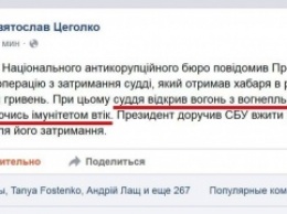 Экс-чиновник поднял на смех Порошенко: у сбежавшего от ареста судьи-взяточника иммунитет оказался круче бронежилета