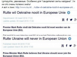 Накануне референдума голландский премьер вбил гвоздь в крышку гроба украинской мечты