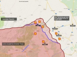 Карта боевых действий в Нагорном Карабахе и список населенных пунктов контролируемых азербайджанской армией