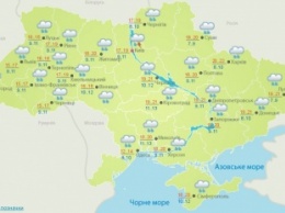 Погода на сегодня: В Украине дожди, температура до +22