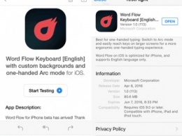 Показана клавиатура Word Flow от Microsoft для iPhone