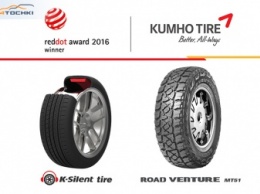 Kumho Tire пять лет подряд получает премию Red Dot Design Award