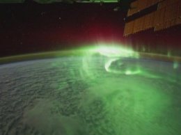 NASA показало снятое с МКС видео полярного сияния