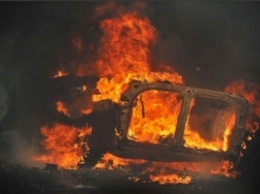 В Константиновке из-за неполадок в двигателе загорелся бронетрансопртер