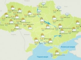 Облачная погода и местами дожди ожидаются в Украине