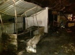 На поселке Котовского горел мини-рынок: не исключен поджог