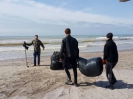 В Коблево владельцы баз отдыха самостоятельно очистили побережье от мусора