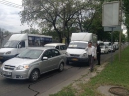 ДТП на Центральном проспекте: маршрутка влетела в Chevrolet Aveo (ФОТО)