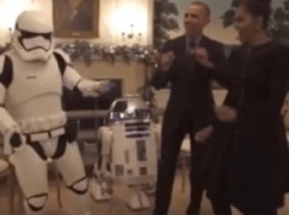 Барак Обама с женой зажгли с героями Звездных войн (ВИДЕО)