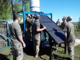 Солнечные коллекторы для нагрева воды установили на Ровенском полигоне