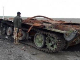 Подбитый танк российского производства нашли в районе АТО