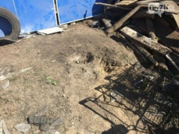 Появилось видео с места взрыва на базе полиции в Харькове