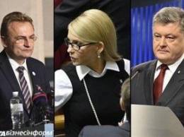 Порошенко, Тимошенко и Садовый лидируют в президентском рейтинге