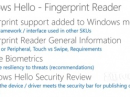 Летом Windows 10 Mobile получит поддержку сканера отпечатков пальцев