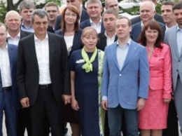 В Крыму однопартийцы подарили Медведеву икону
