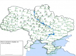Синоптик опубликовала карту снегопадов, где видно где и сколько снега в Украине выпало