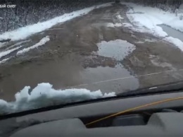 В Сети показали зимний вариант дороги Кривой Рог-Николаев (ВИДЕО)