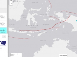 В Индонезии глубоко под землей произошло мощное землетрясение. Карта