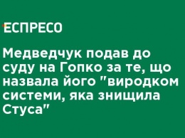 Медведчук подал в суд на Гопко за то, что она назвала его "уродом системы, уничтожившей Стуса"