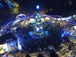 Песни, танцы и Дед Мороз: в парке Глобы прошло открытие новогодней елки