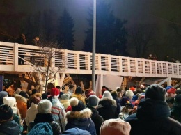 В Москве обрушился пешеходный мост, на котором находились люди