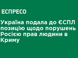 Украина подала в ЕСПЧ позицию относительно нарушений Россией прав человека в Крыму