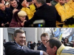 В соцсетях нашли общее между фото Януковича и Порошенко во время Томос-тура