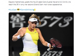 Australian Open. Одесситка Даяна Ястремская вырвала победу у 23-й ракетки мира и вышла в третий круг турнира