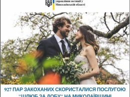 За год в Николаевской области поженились 6386 пар, из них 927 - «по-быстрому»