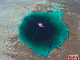 В Китае найден глубочайший в мире голубой колодец