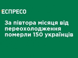 За полтора месяца от переохлаждения умерли 150 украинцев