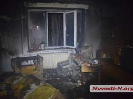 Ночью в результате пожара в центре Николаева погиб человек