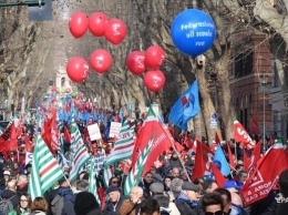 В Риме прошли массовые акции протеста