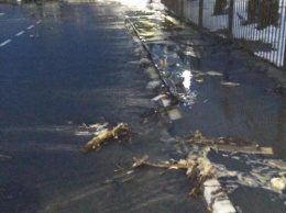 Под Харьковом крупная авария, улицы поселка залило водой