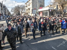 По Одессе маршем прошли ветераны Афганистана (фоторепортаж)