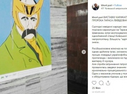 В Киевском метро испортили выставку Шевченко