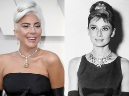 Леди Гага появилась на "Оскаре" с редчайшим бриллиантом, который до нее носила Одри Хепберн
